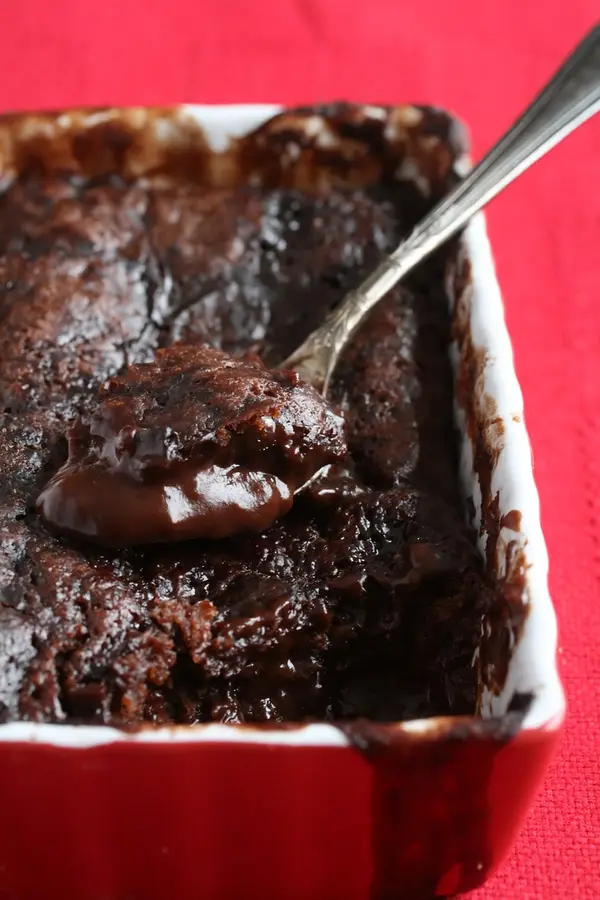 Warm Raspberry-Chocolate Pudding Cake