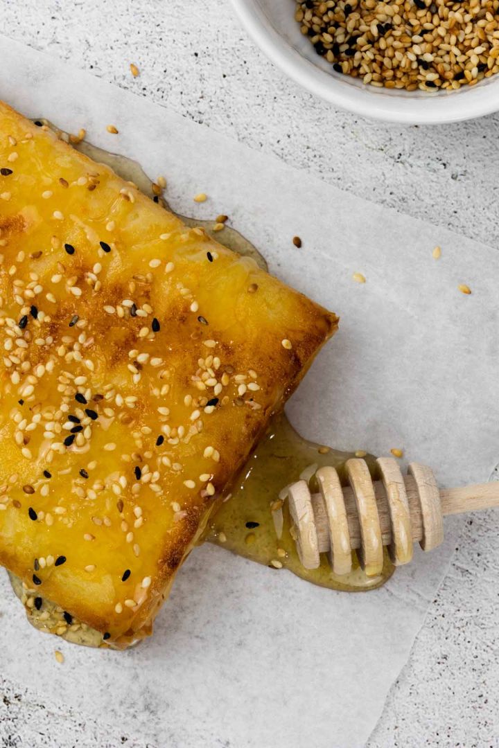 Feta Cheese with Sesame and Honey