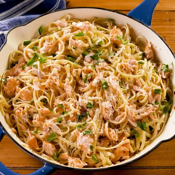 Lemon-Butter Salmon Pasta