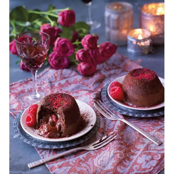 Valentine's Chocolate and Raspberry Fondants