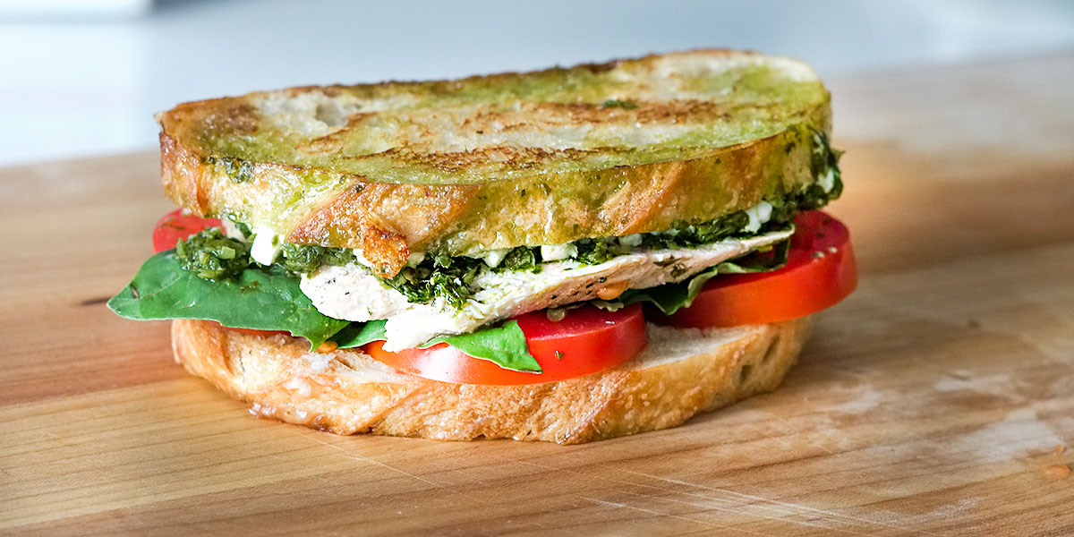 Grilled Pesto Chicken Sandwich