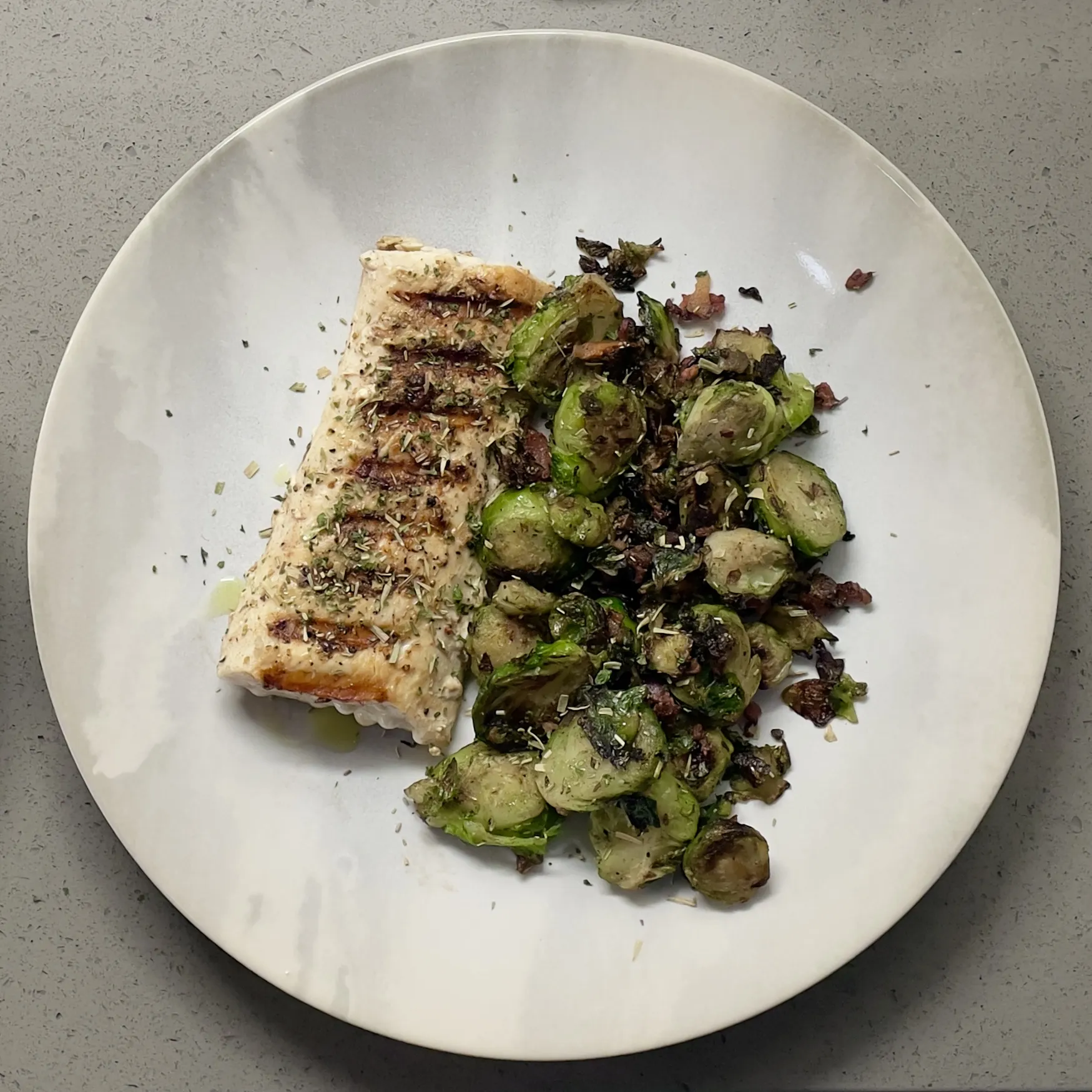 Mahi Mahi and Brussels Sprouts