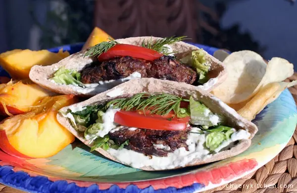 Mediterranean Burgers with Tzatziki Sauce