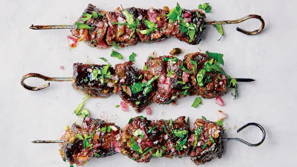 Coconut and Lemongrass Steak Skewers