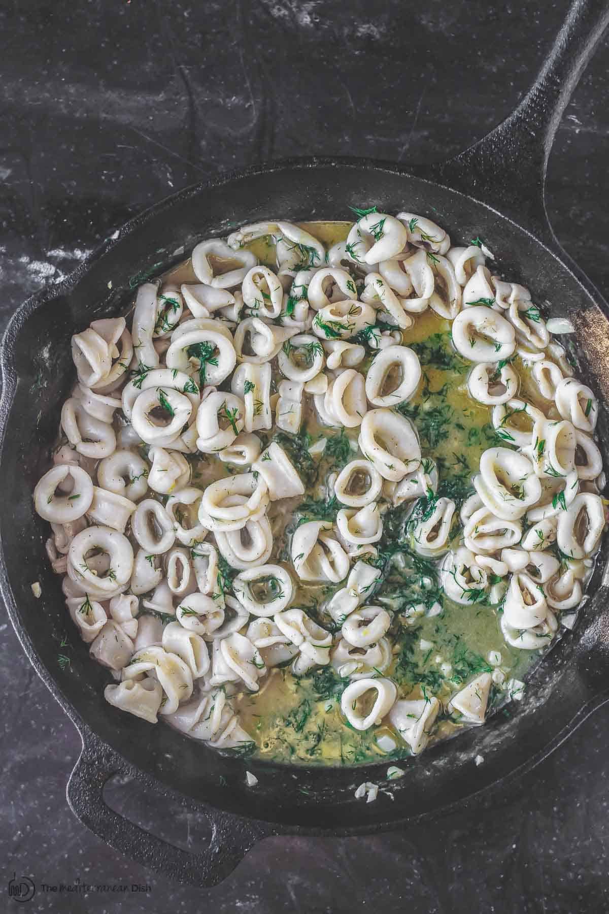 Calamari with Garlic Lime Sauce