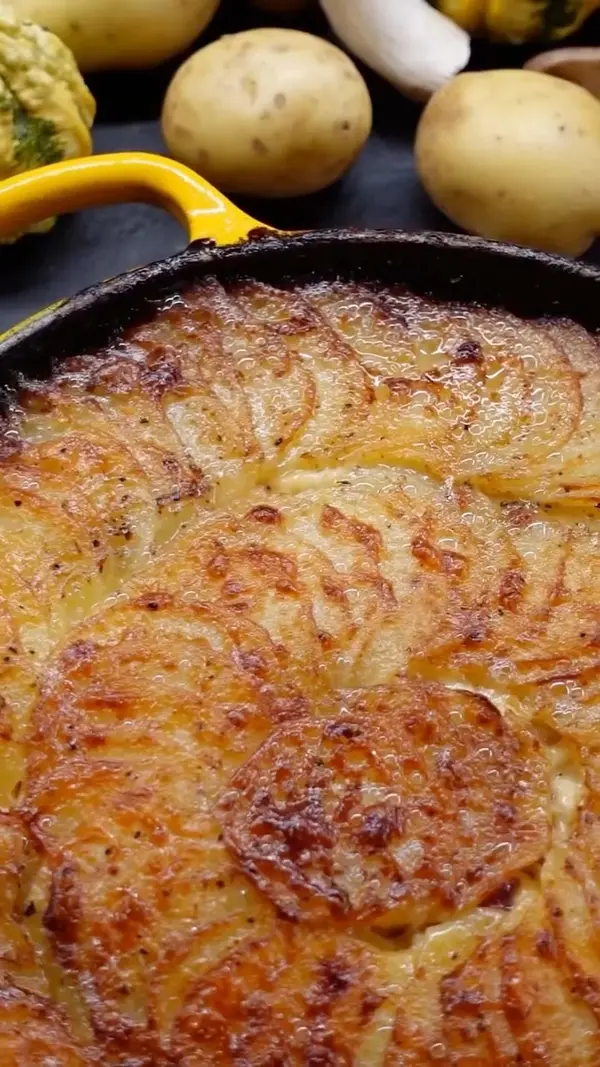 Potato Gratin with Smoked Pancetta and Brie