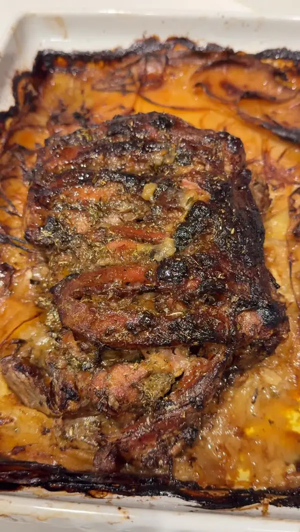 Sticky Slow Cooked Lamb & Potatoes