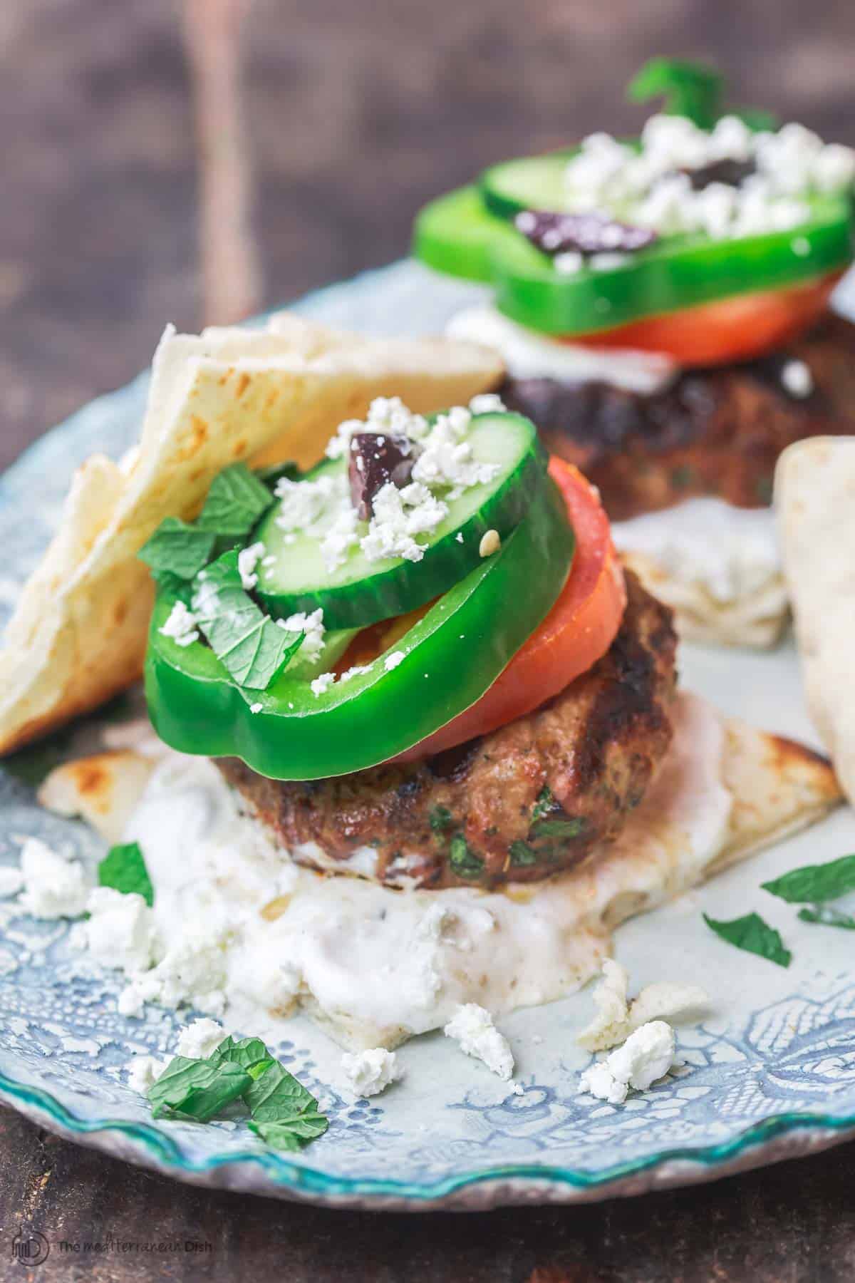 Greek Lamb Burgers