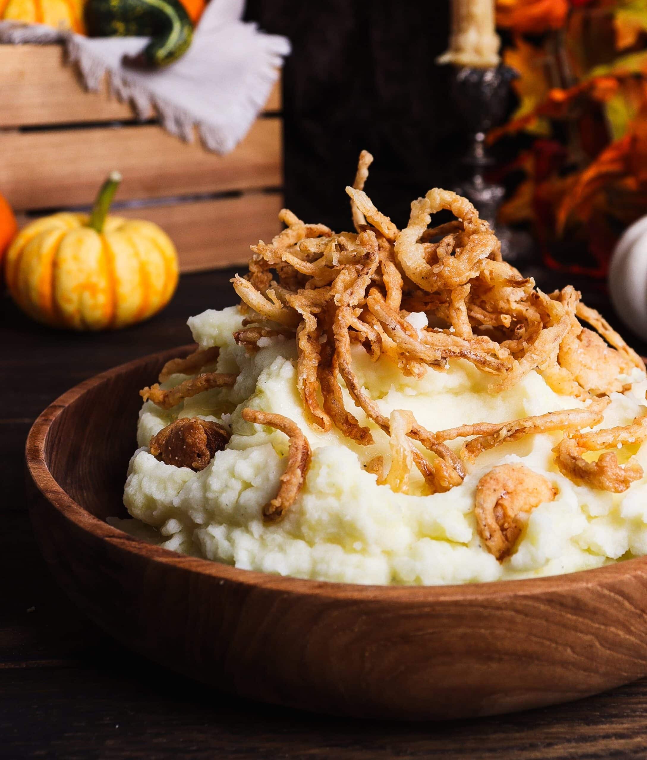 Buttermilk Mashed Potatoes with Crispy Onions
