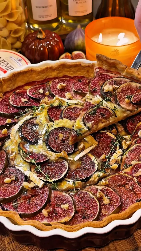 Feigentarte mit Camembert
