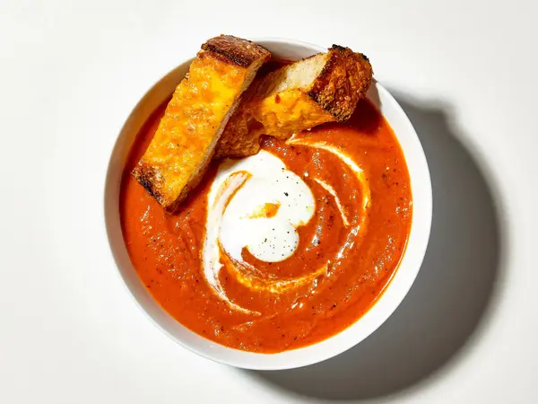 Creamy Tomato Soup with Cheese Toasties