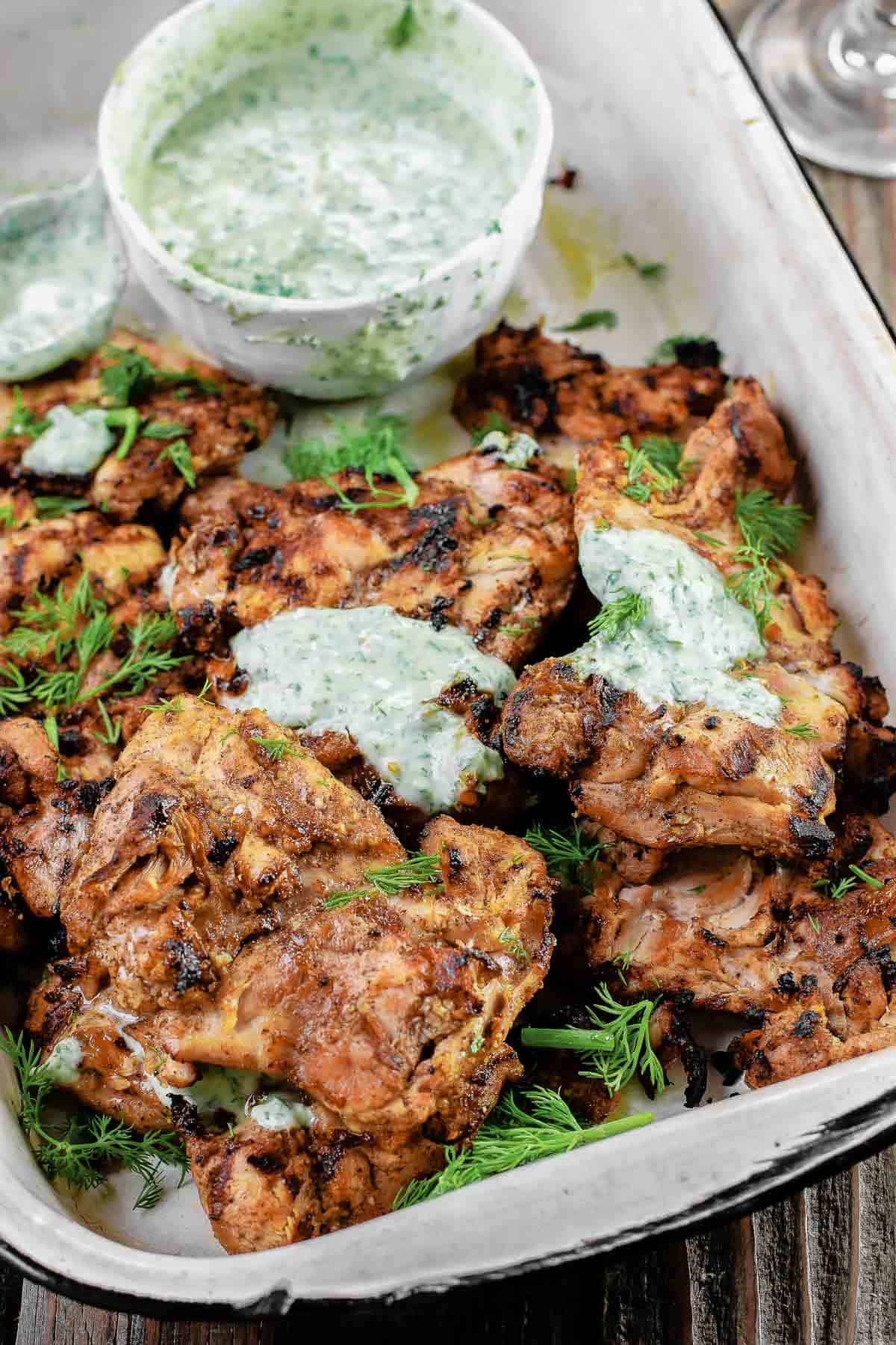 Mediterranean Grilled Chicken Thighs