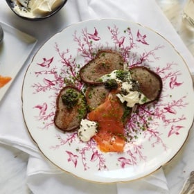 Blinis with Smoked Salmon and Caviar