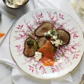 Blinis with Smoked Salmon and Caviar